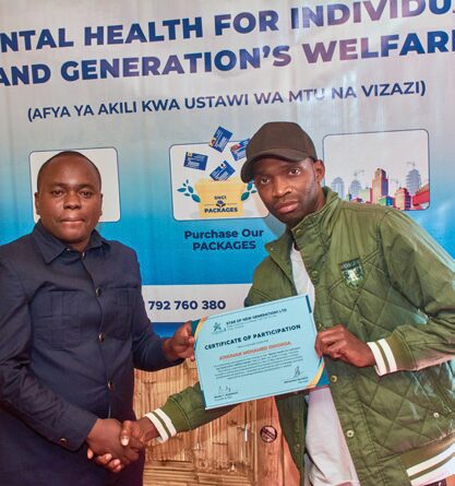 Participant receiving Certificate of Attendance