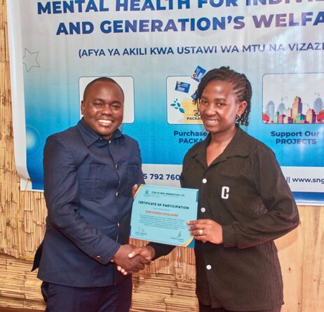 Participant receiving Certificate of Attendance