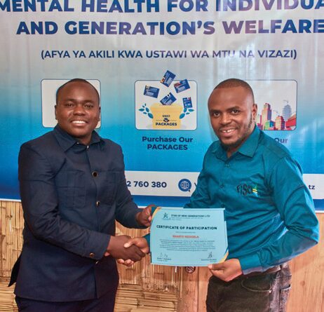 Participant receiving Certificate of Attendance