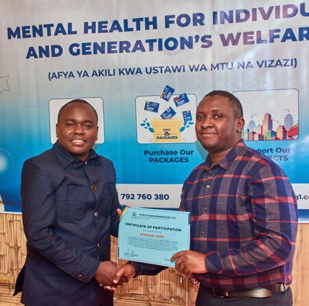 Participant receiving Certificate of Attendance