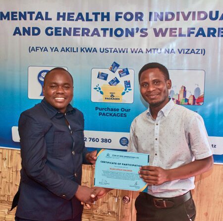 Participant receiving Certificate of Attendance