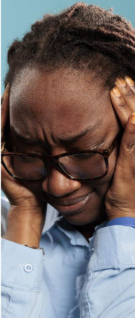 Woman experiencing stress